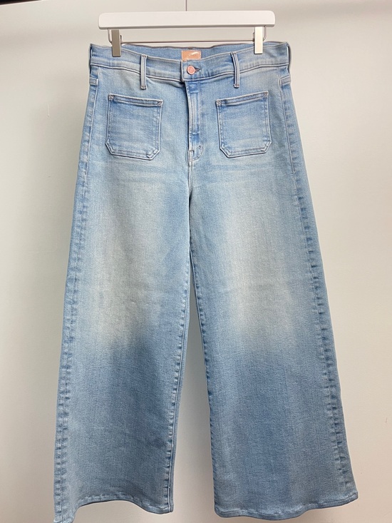 MOTHER Denim - MOTHER Light Blue Wide Leg Crop Jeans Size 29